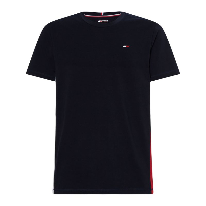 TOMMY HILFIGER - Polera Th Cool Blocked Cotto Azul Tommy Hilfiger