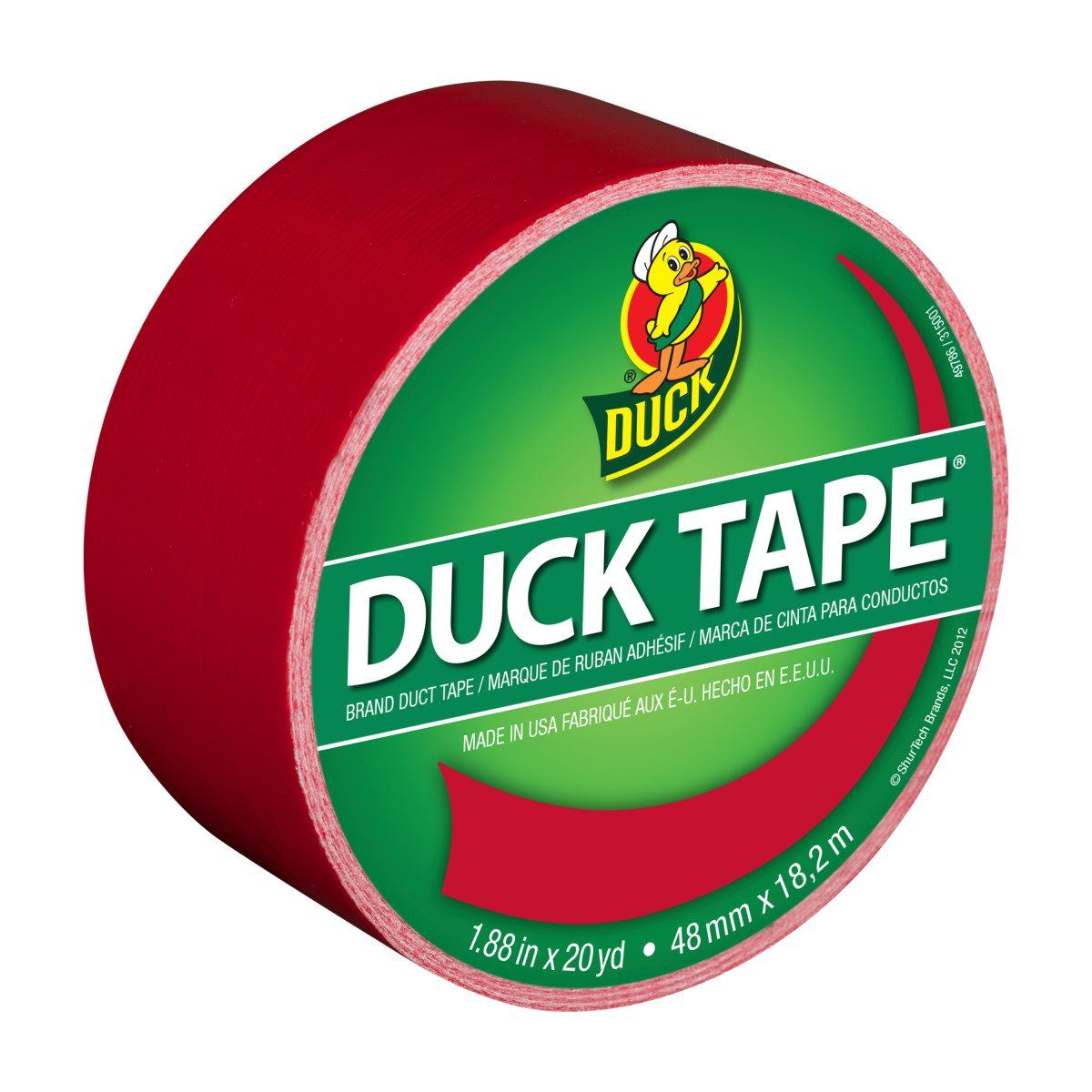 DUCK TAPE - Cinta adhesiva Duck 47mm x 18mts color rojo