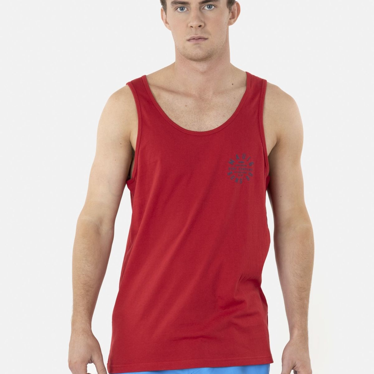 MAUI AND SONS - Polera SM HAWAIIAN SHIELD Hombre Rojo Maui and Sons