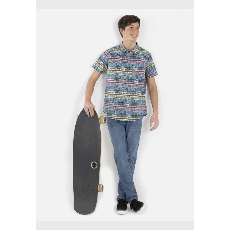 MAUI AND SONS - Camisa HAWAIIAN ISLAND Juvenil Multicolor Maui and Sons