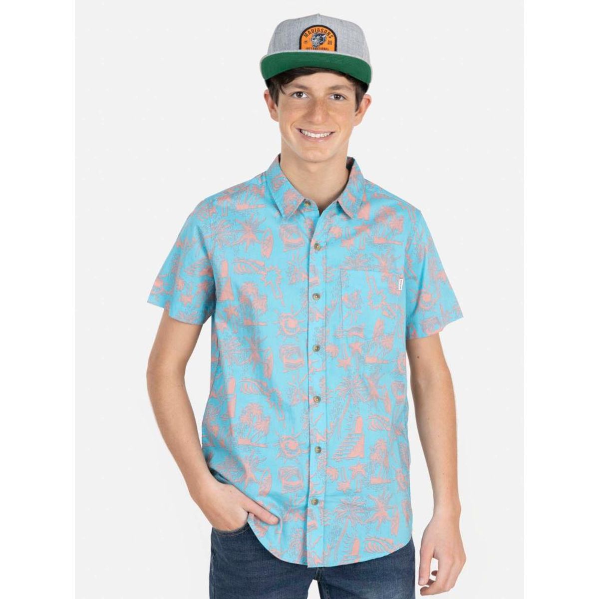 MAUI AND SONS - Camisa HIBISCUS ART Juvenil Multicolor Maui and Sons - Multicolor