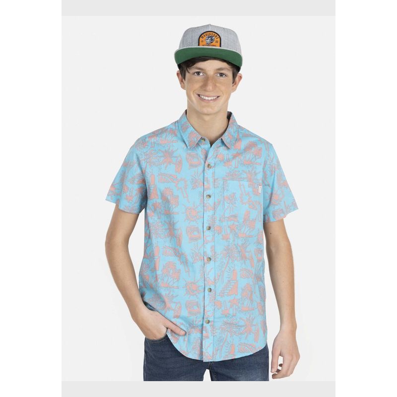 MAUI AND SONS - Camisa HIBISCUS ART Juvenil Multicolor Maui and Sons