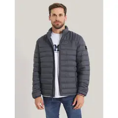 TOMMY HILFIGER - Parka Weight Quilted Gris