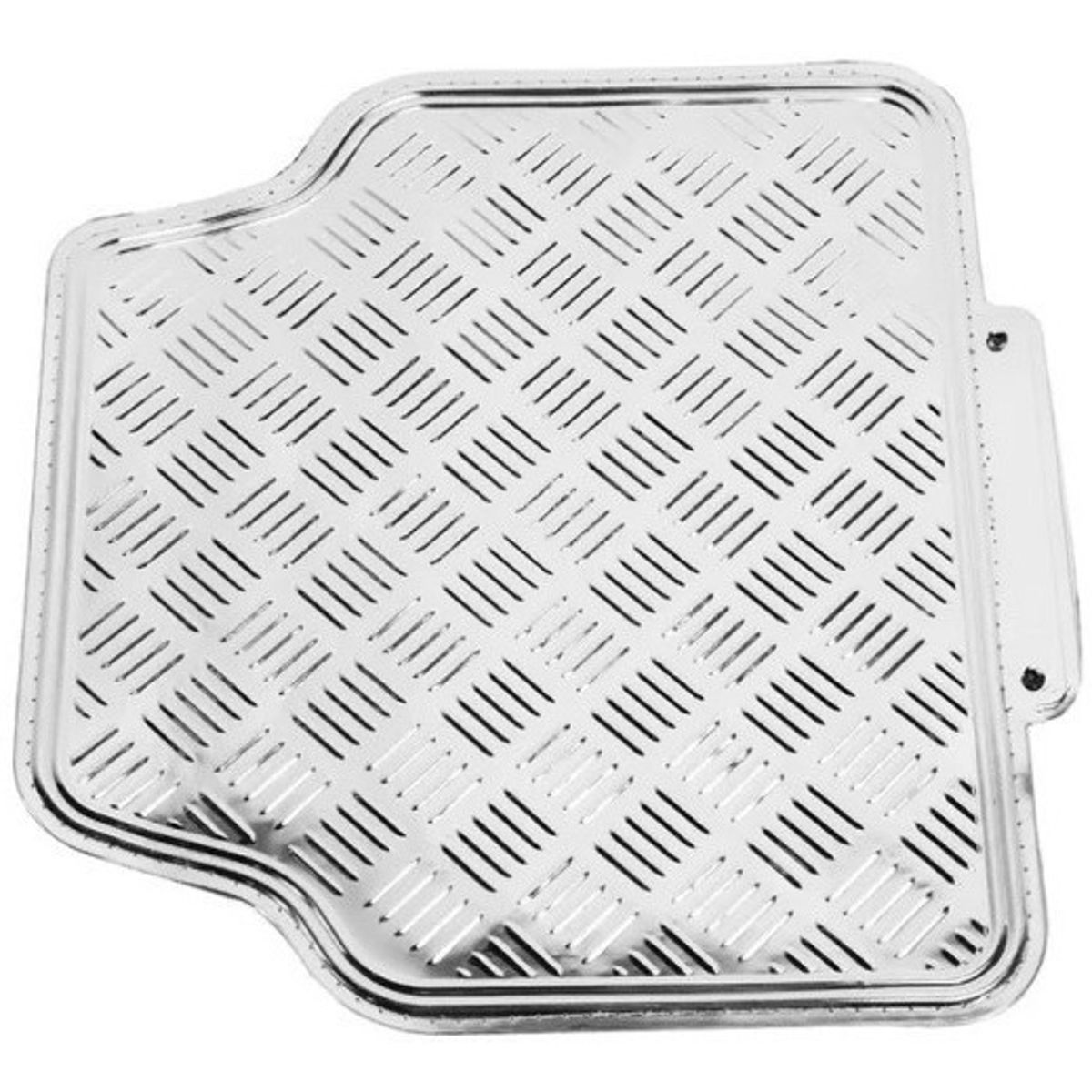 GENERICO - Alfombra Cubre Piso Metálico CROMADO Set 4pcs Auto Tuning