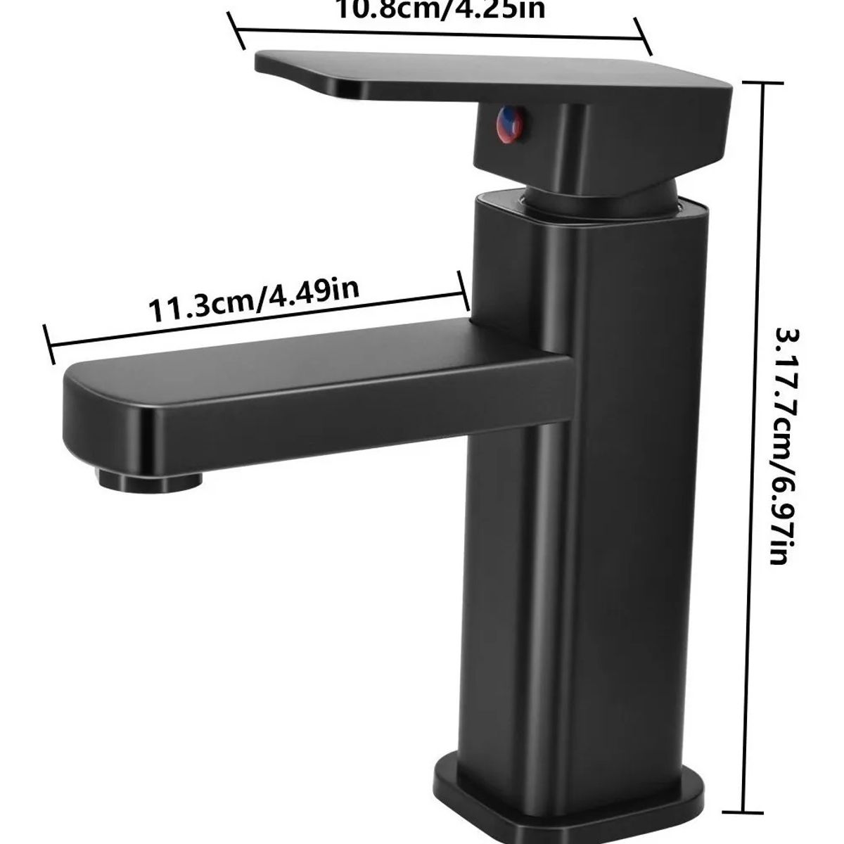 GENERICO - Llave Monomando Lavamanos Cuadrada Clásica