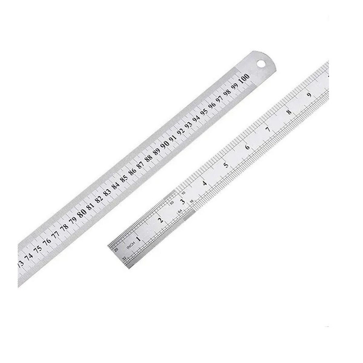 GENERICO - Regla Metálica Acero 100 Cm / 40 Pulgadas Flexible