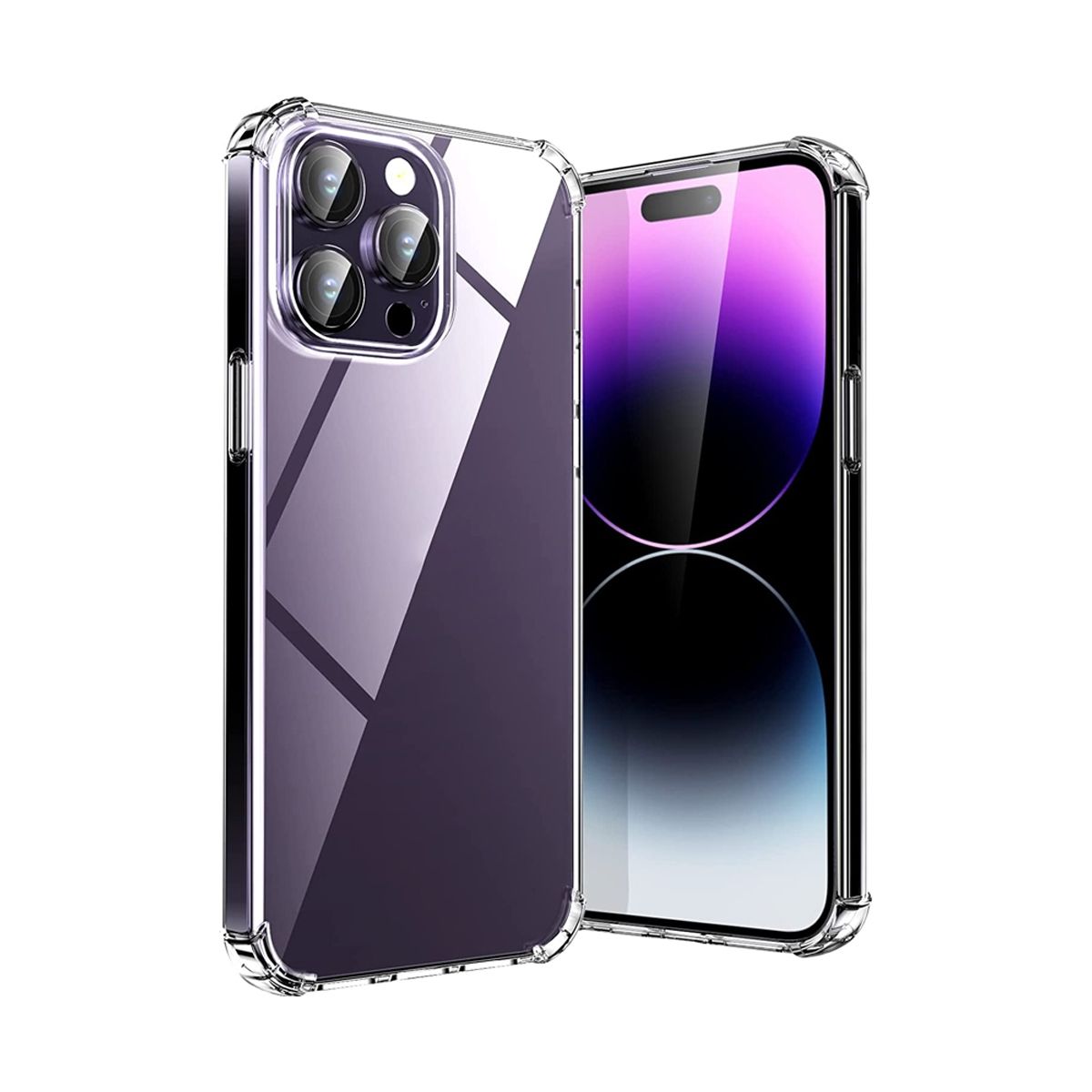 XUNDD - Carcasa para iPhone 14 Pro Max Transparente Reforzada