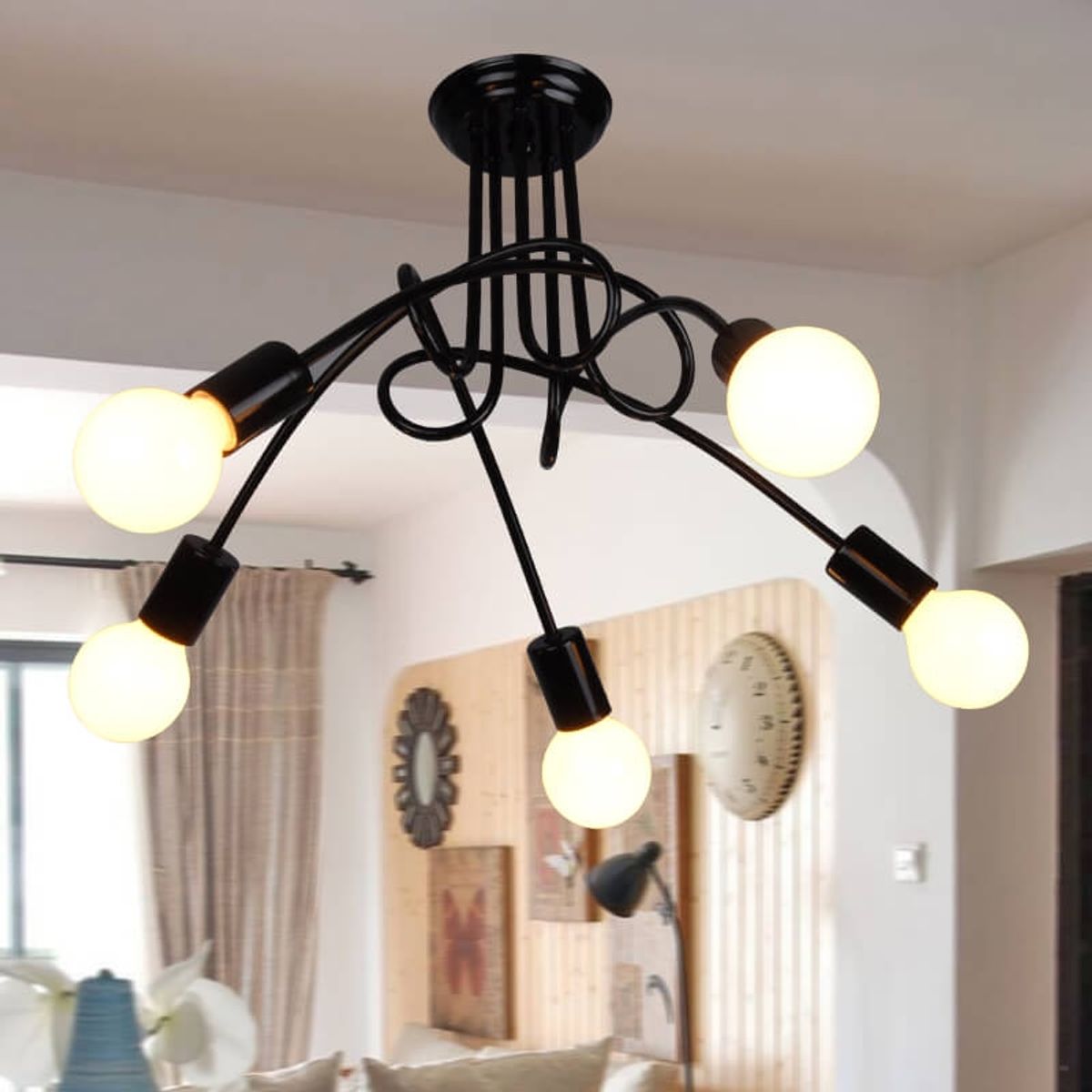 GENERICO - Lampara Techo 5 Cabezas Multiples