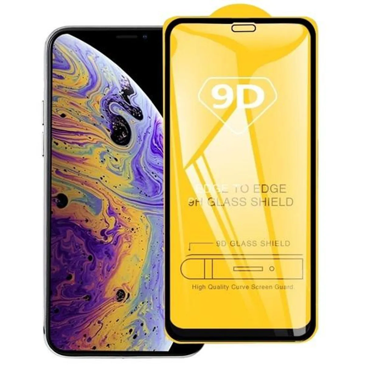 GENERICO - Lamina De Vidrio Completa Curva Para iPhone 11 / XR