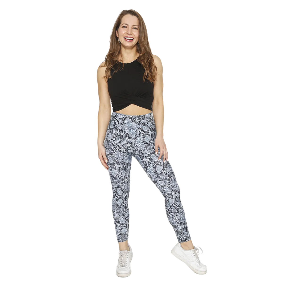 H2O WEAR - Mujer Calza Legging Con Pretina  H2O Wear Pithon Celeste - Celeste