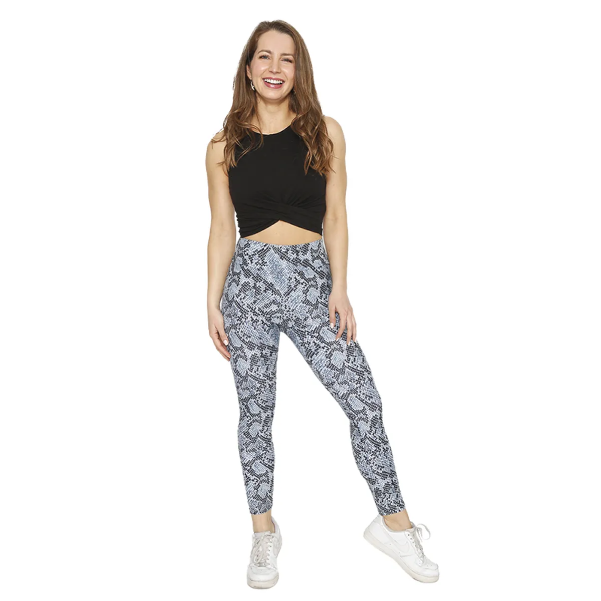 H2O WEAR - Mujer Calza Legging Con Pretina  H2O Wear Pithon Celeste - Celeste