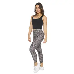 H2O WEAR - Mujer Calza Legging Con Pretina Animal Print Beige - Beige
