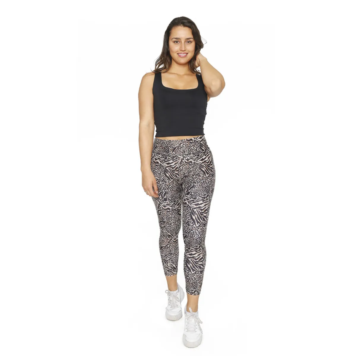 H2O WEAR - Mujer Calza Legging Con Pretina H2O Wear Animal Print Beige - Beige