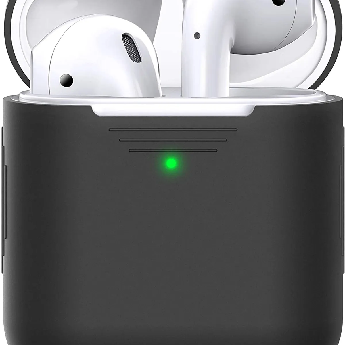 GENERICO - Carcasa Funda Silicona Para AirPods 1 / 2 Negro