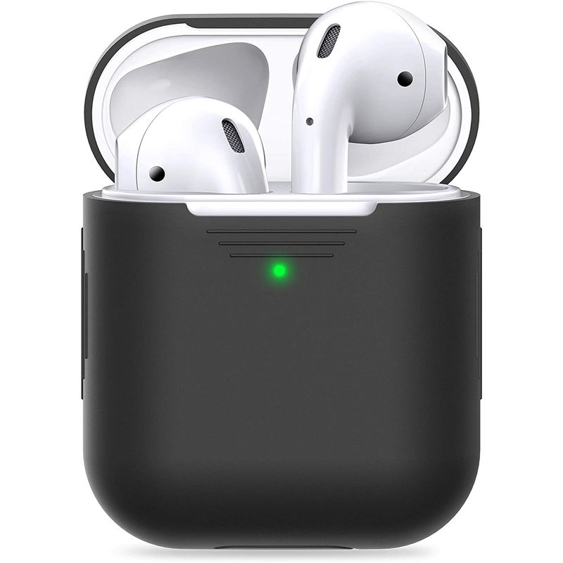 GENERICO - Carcasa Funda Silicona Para AirPods 1 / 2 Negro
