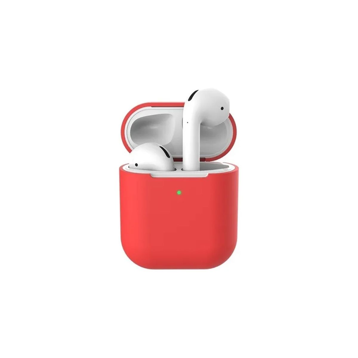 GENERICO - Carcasa Funda Silicona Para AirPods 1 / 2 Rojo