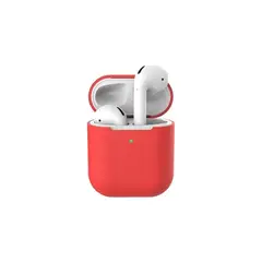 BANANA TIENDA - Carcasa Funda Silicona Para AirPods 1 / 2 Rojo