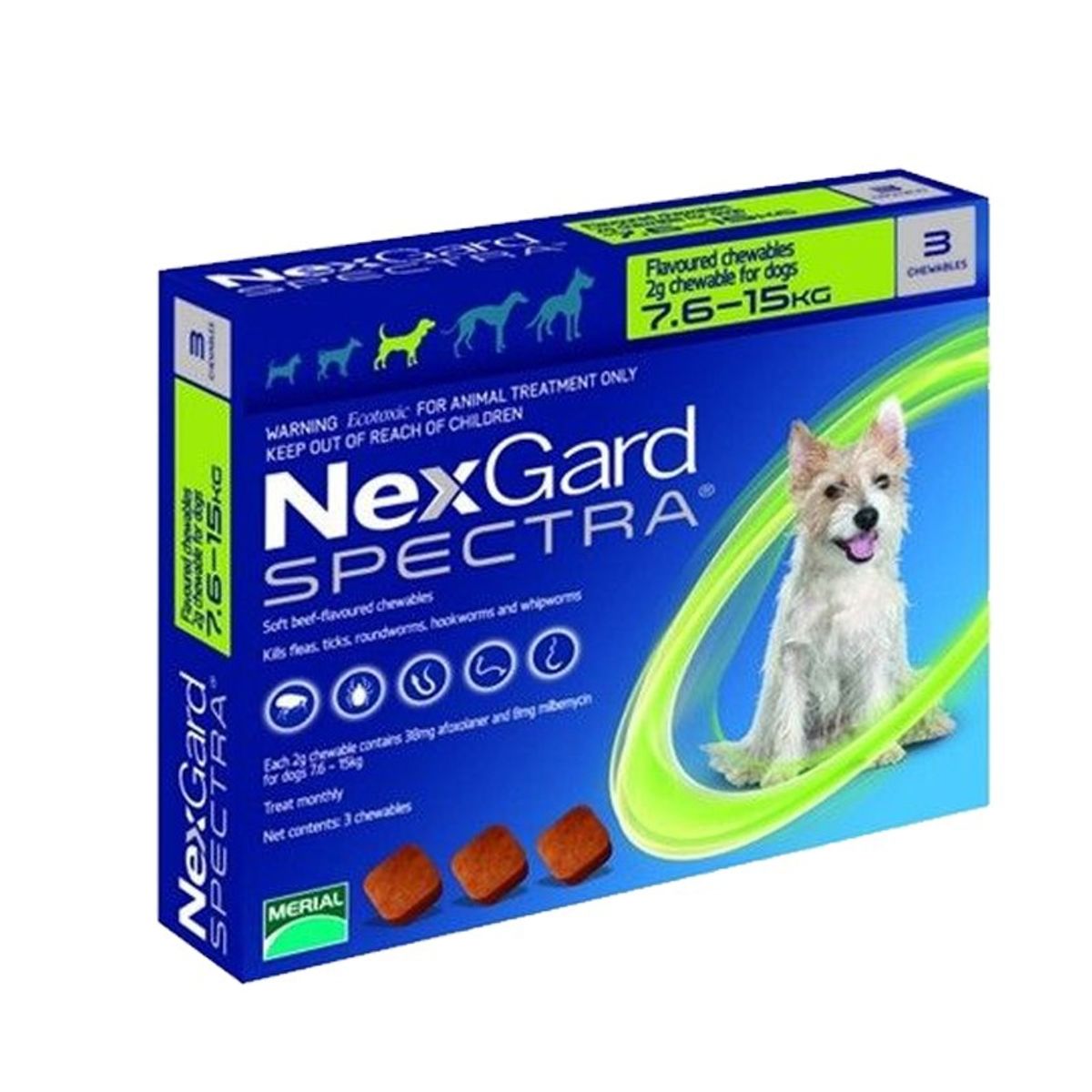 NEXGARD - Nexgard Spectra de 7,6 a 15 kg, 3 comprimidos
