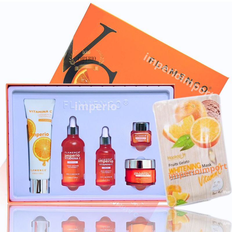 MAXBELLE - Kit Cuidado Facial Rejuvenecedora Blanqueadora VIitamina C