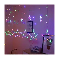 UNIVERSAL - Guirnalda Navidad Estrellas multicolor Cascada De Luces Led