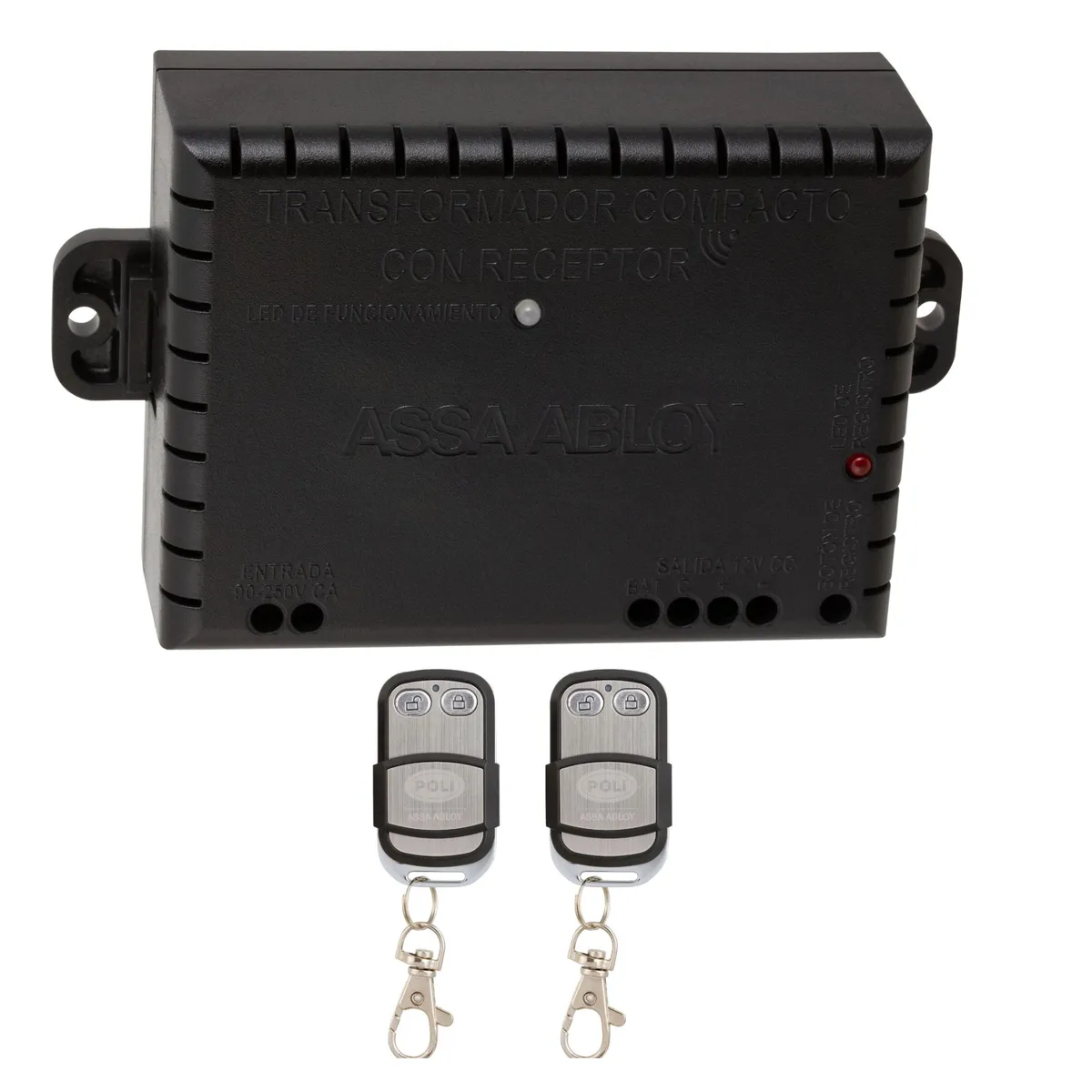 POLI - Kit Transformador Poli con 2 Controles Remoto para Cerradura Eléctrica