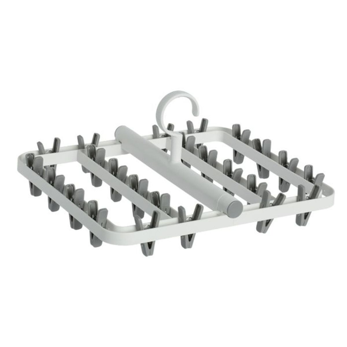 CRUSEC - Pinzas Colgador Calcetín Ropa Interior 24 Clips Plegable