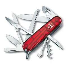VICTORINOX - Navaja Huntsman color rojo translúcido
