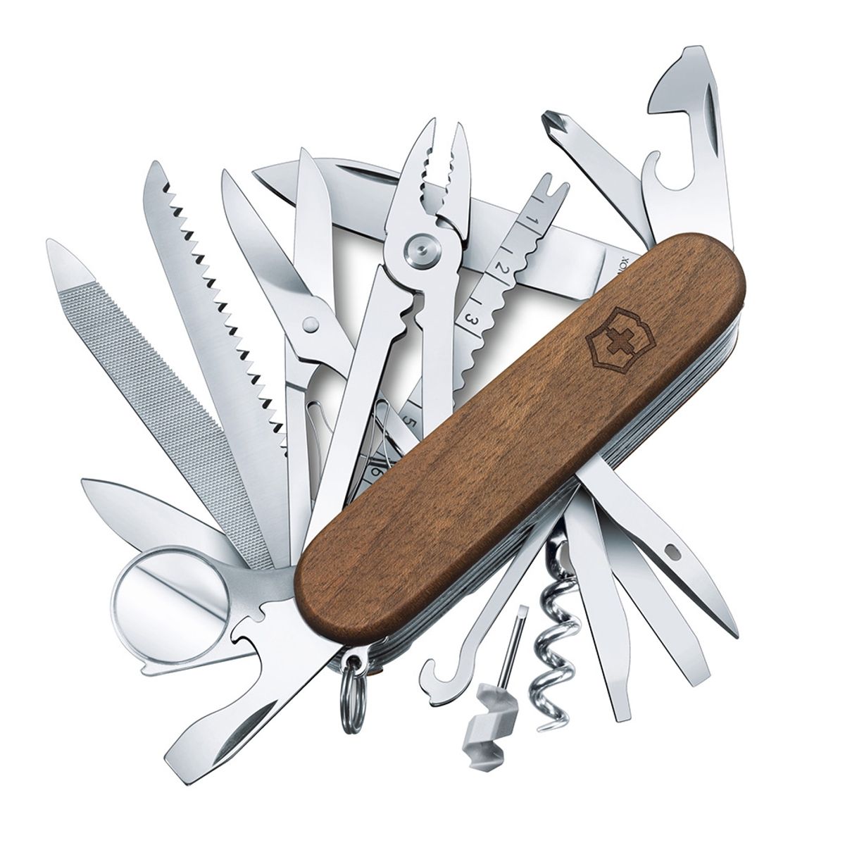 VICTORINOX - Navaja Swiss Champ Wood color Nuez Victorinox
