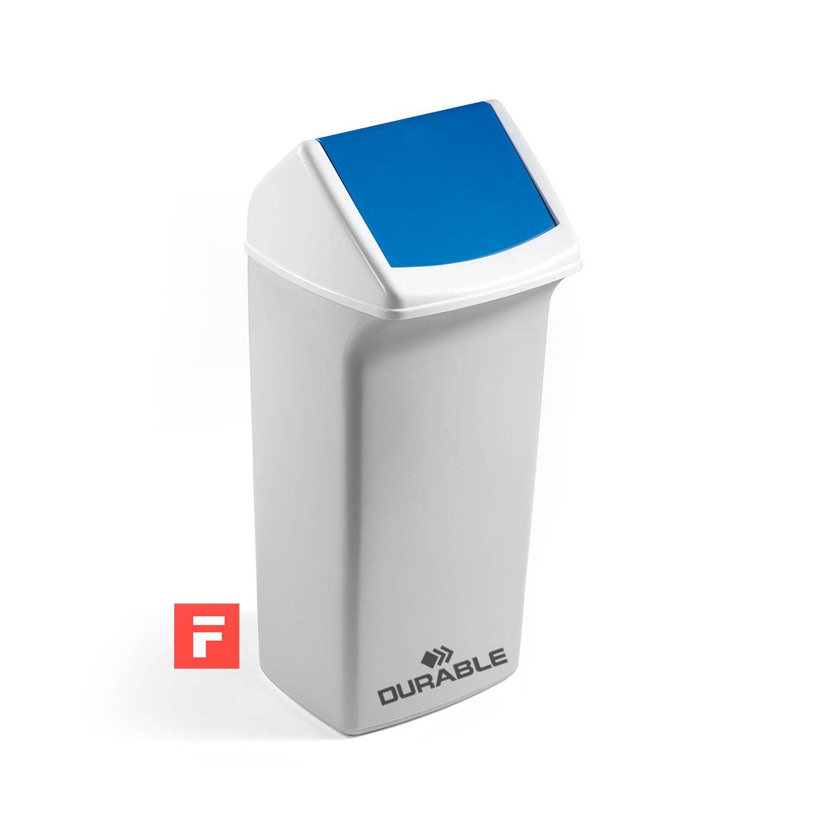 DURABLE - Basurero Durabin 40 Tapa Abatible Durable Azul