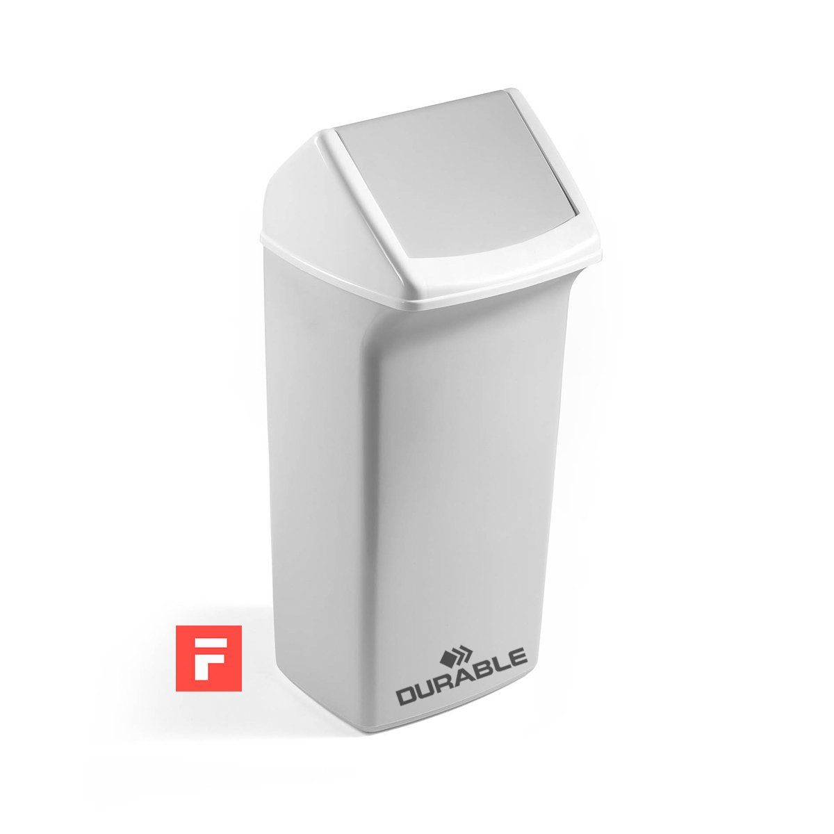 DURABLE - Basurero Durabin 40 Tapa Abatible Durable Gris