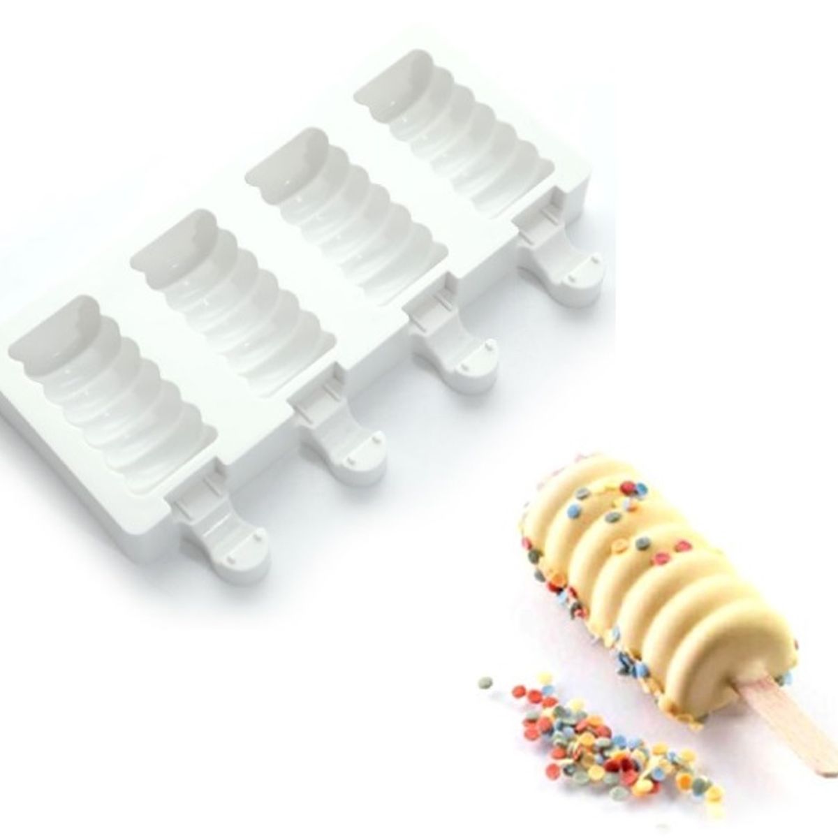 GENERICO - Moldes De Silicona Para Helados Molde Paletas Molde Helado Mini92049