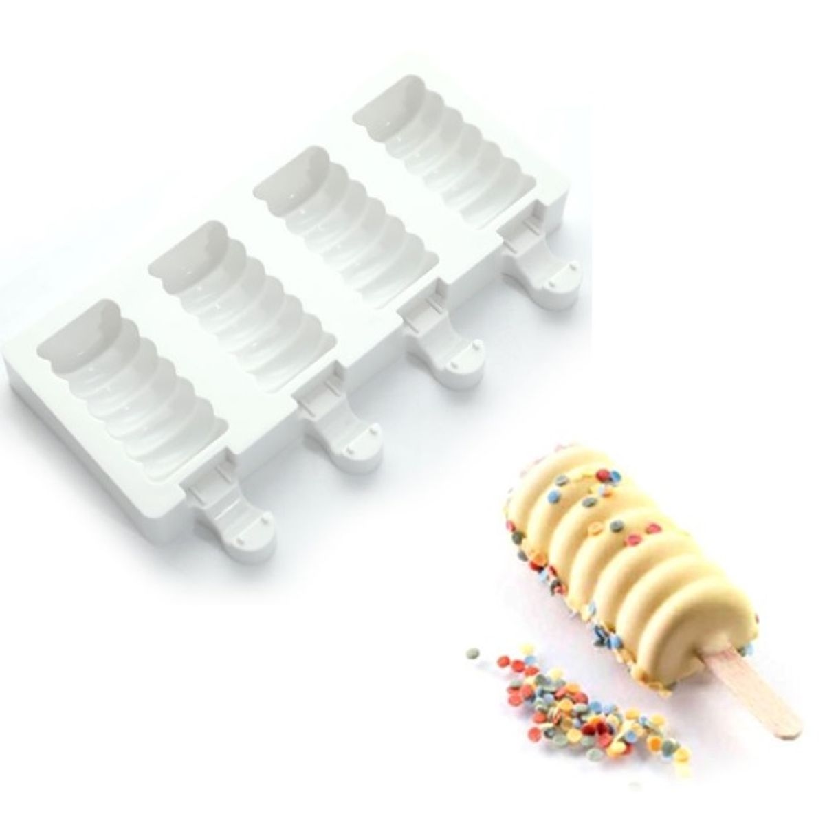 GENERICO - Moldes De Silicona Para Helados Molde Paletas Molde Helado Mini92049