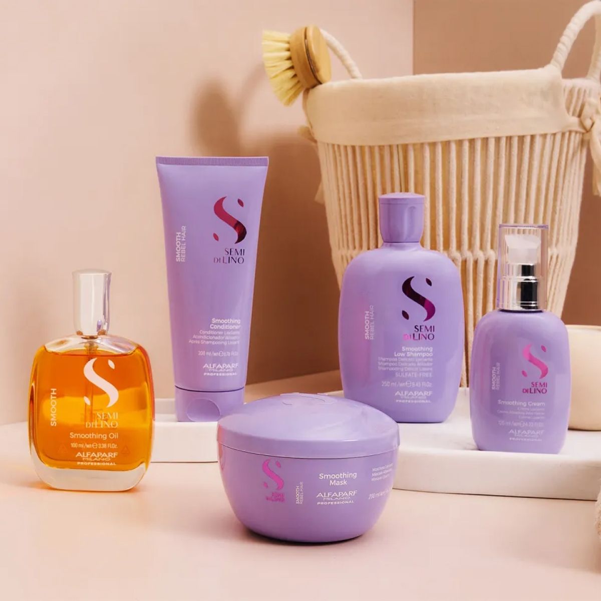 ALFAPARF MILANO - Máscara para cabellos rebeldes Smooth 500 Ml Alfaparf