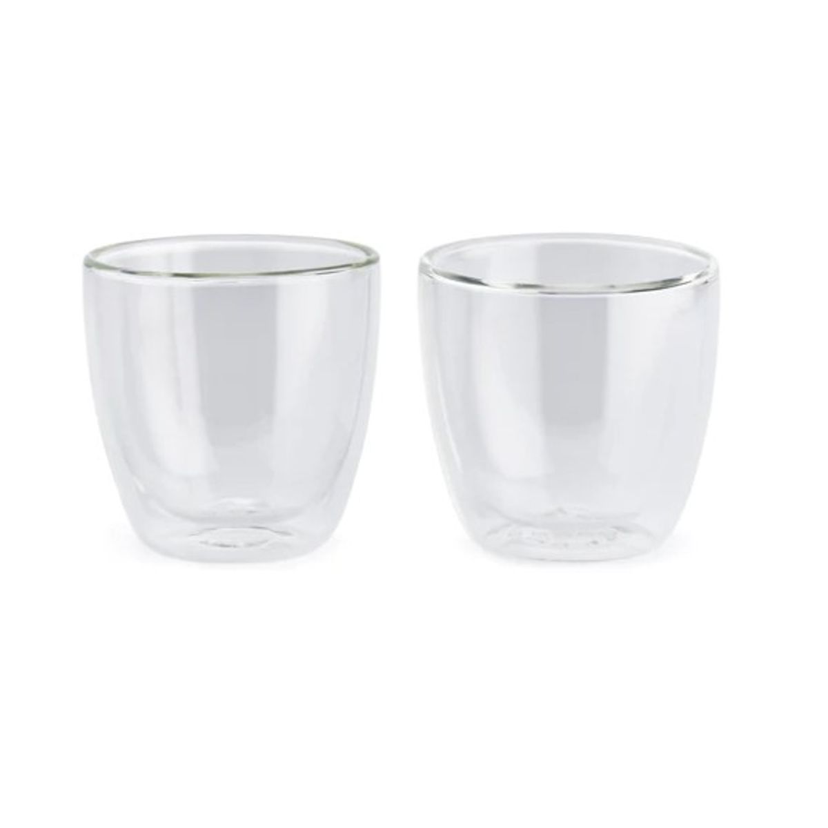 GENERICO - Set De 2 Vasos Vidrio Doble Pared 150 mL