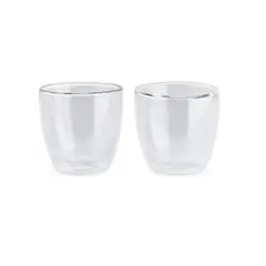 GENERICO - Set De 2 Vasos Vidrio Doble Pared 150 mL