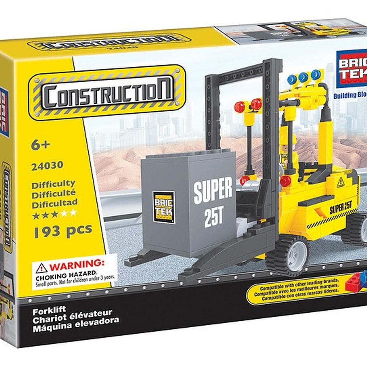 BRICTEK - BLOQUE BRICTEK CONSTRUCTION FORKLIFT 24030 193pCS