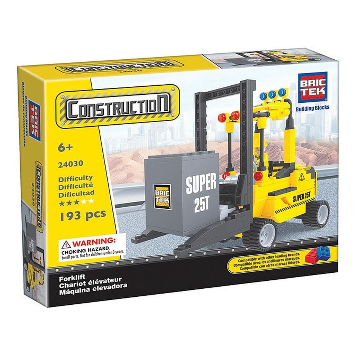 BRICTEK - BLOQUE BRICTEK CONSTRUCTION FORKLIFT 24030 193pCS