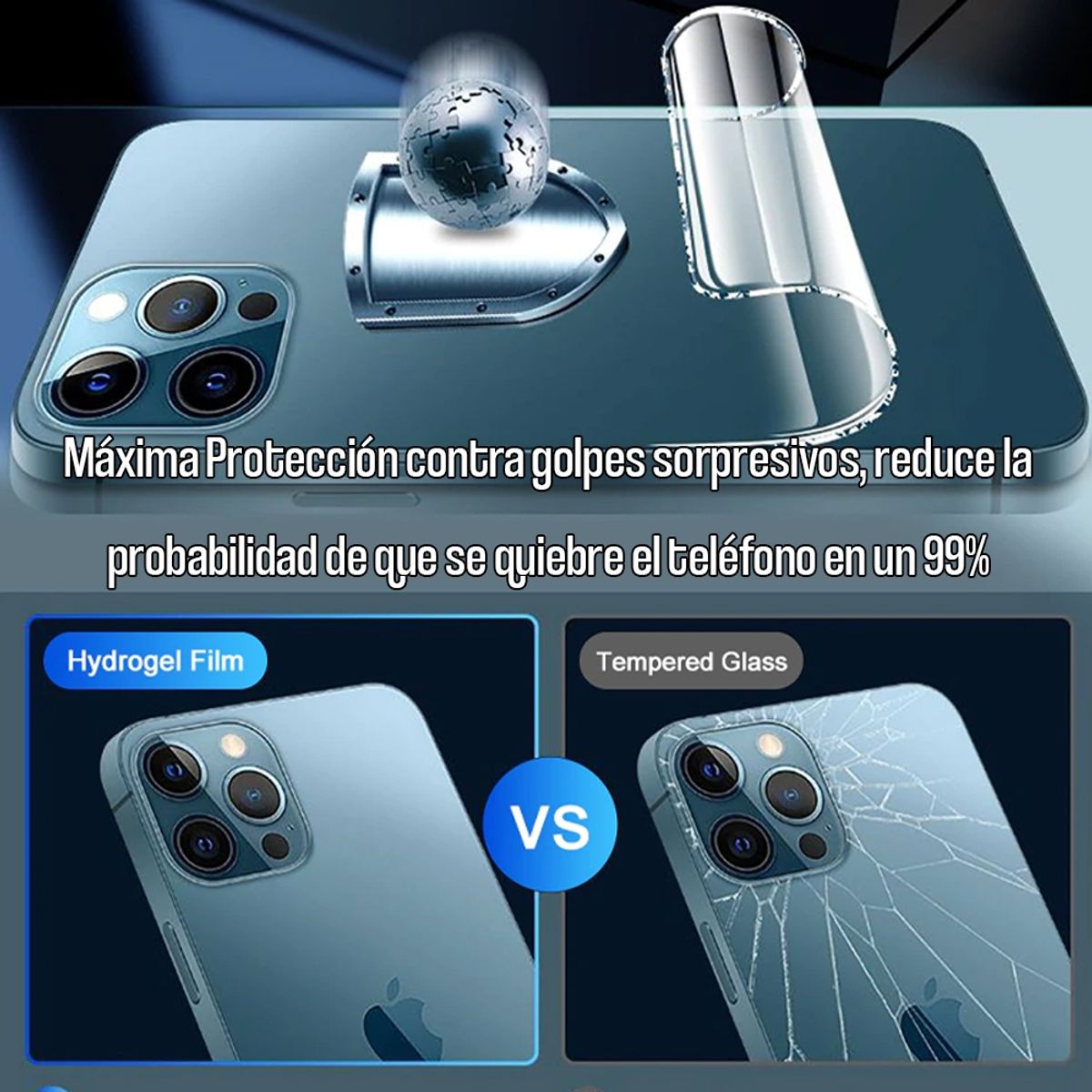 GENERICO - Lámina Mica Hidrogel Trasera Para iPhone 12 Mini