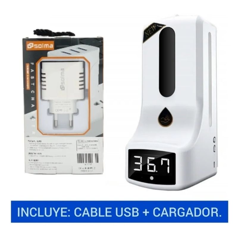 OEM - Termometro Y Dispensador Alcohol Gel K9 Pared Sin Contacto