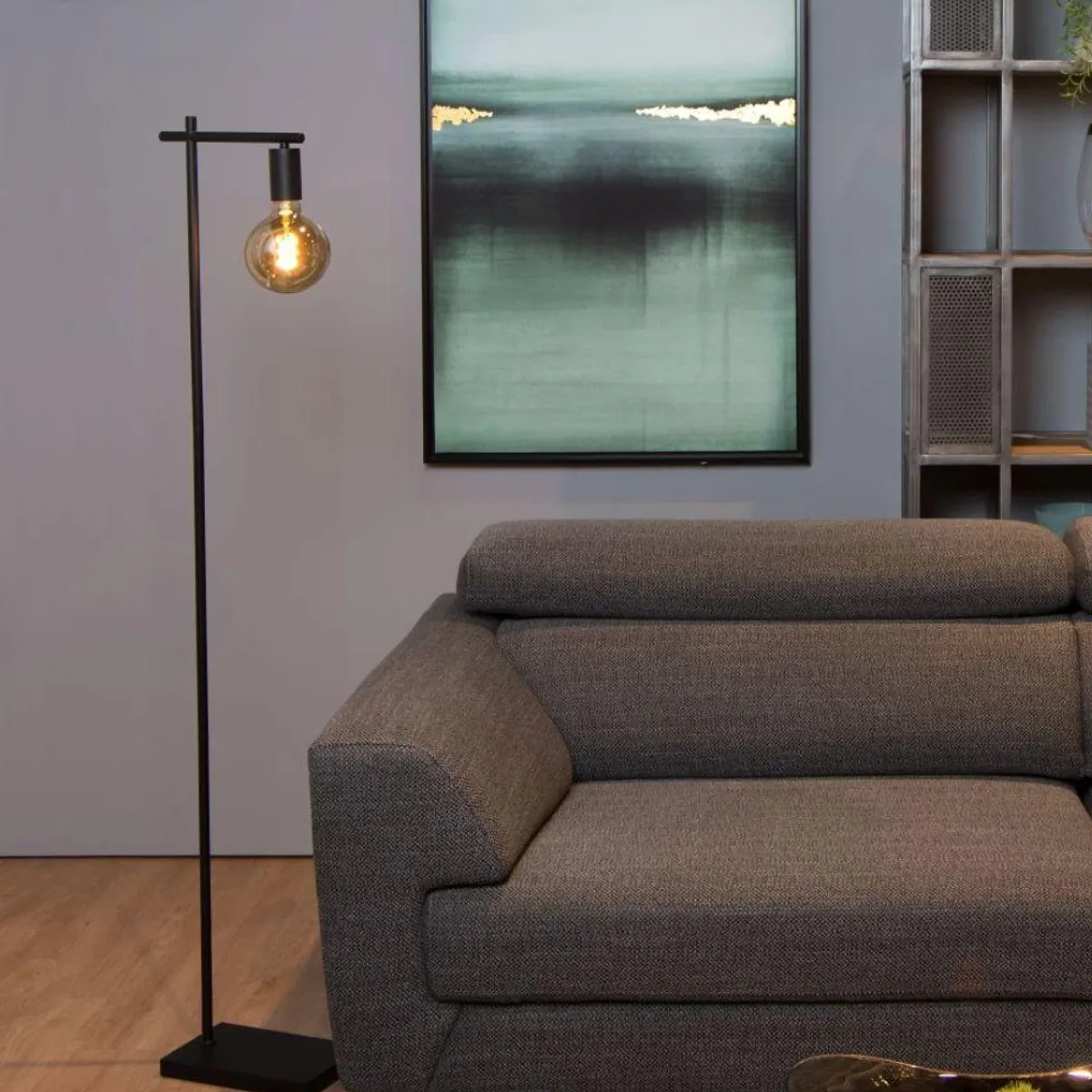 BOSCO - LAMPARA DE PIE LEANNE NEGRO 1xE27 BOSCO