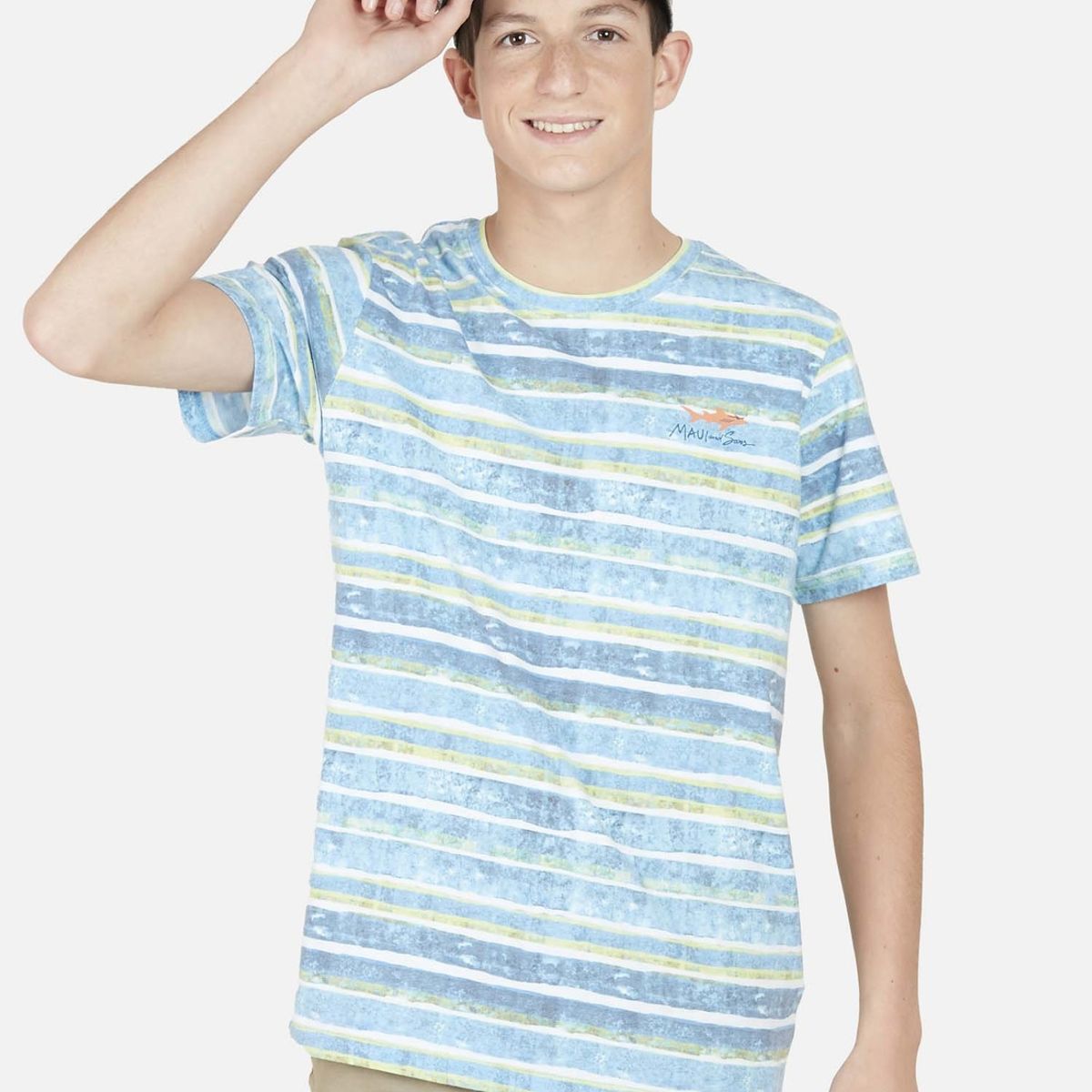 MAUI AND SONS - Polera SHARK AUTHENTIC Juvenil Multicolor Maui and Sons