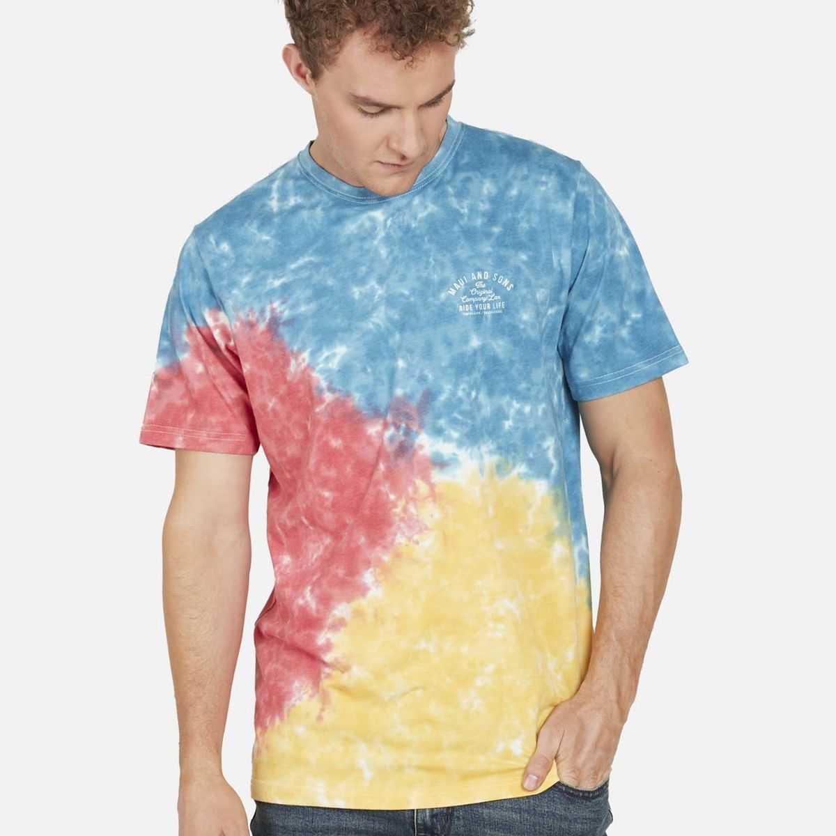 MAUI AND SONS - Polera ORIGINAL MIX COLOR TYE DYE Hombre Multicolor Maui and Sons