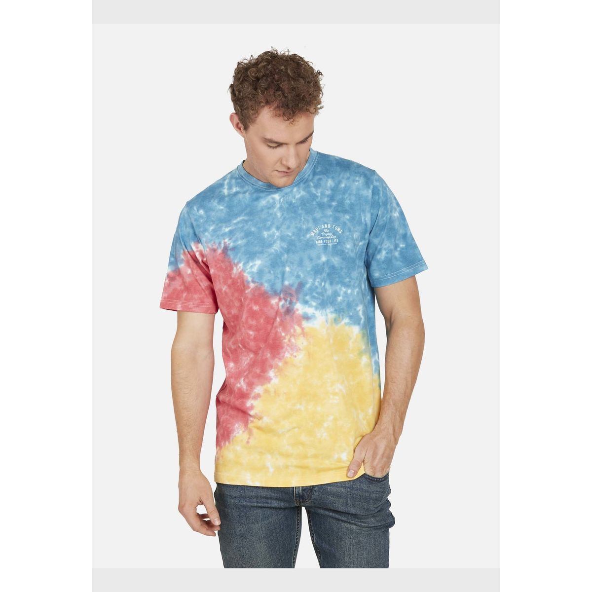 MAUI AND SONS - Polera ORIGINAL MIX COLOR TYE DYE Hombre Multicolor Maui and Sons