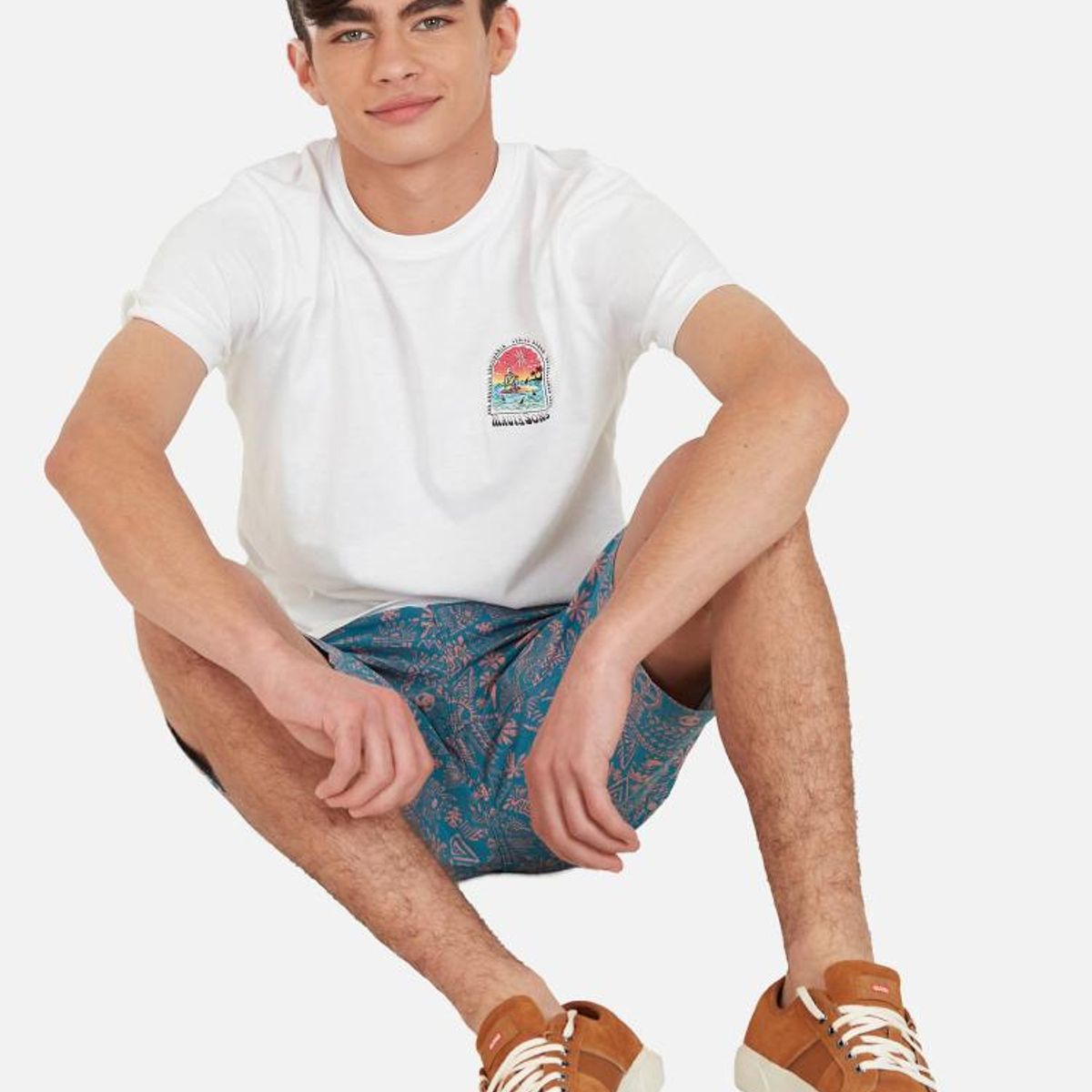 MAUI AND SONS - Bermuda CHINO FIT HAWAIIAN Juvenil Multicolor Maui And Sons