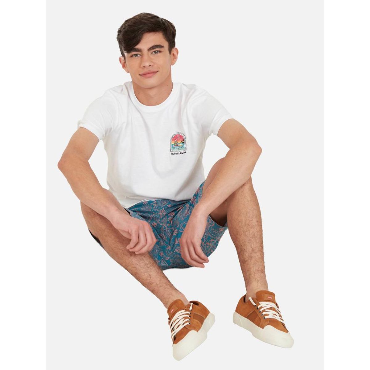 MAUI AND SONS - Bermuda CHINO FIT HAWAIIAN Juvenil Multicolor Maui And Sons