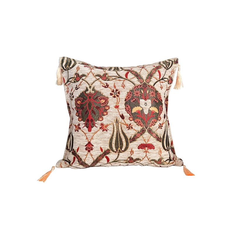 TURKUAZ - Cojín turco 44x44 Jardín Beige