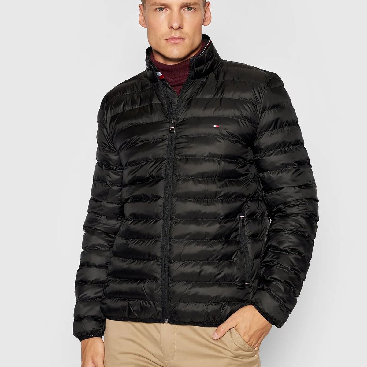 TOMMY HILFIGER - Parka Packable Light Warm Negro Tommy Hilfiger