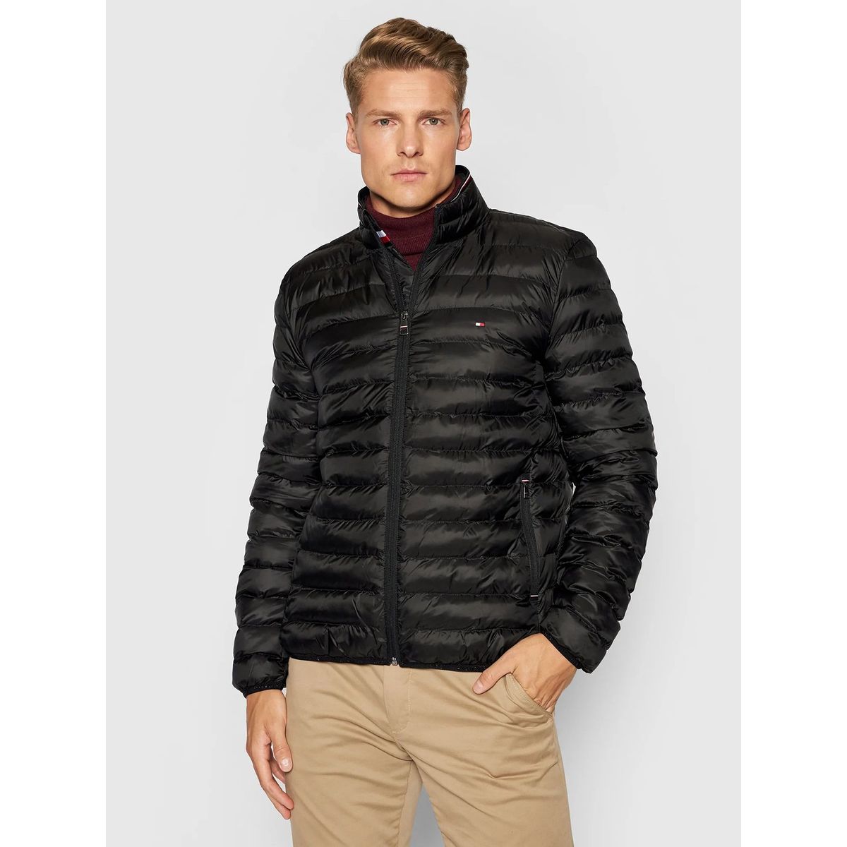 TOMMY HILFIGER - Parka Packable Light Warm Negro Tommy Hilfiger
