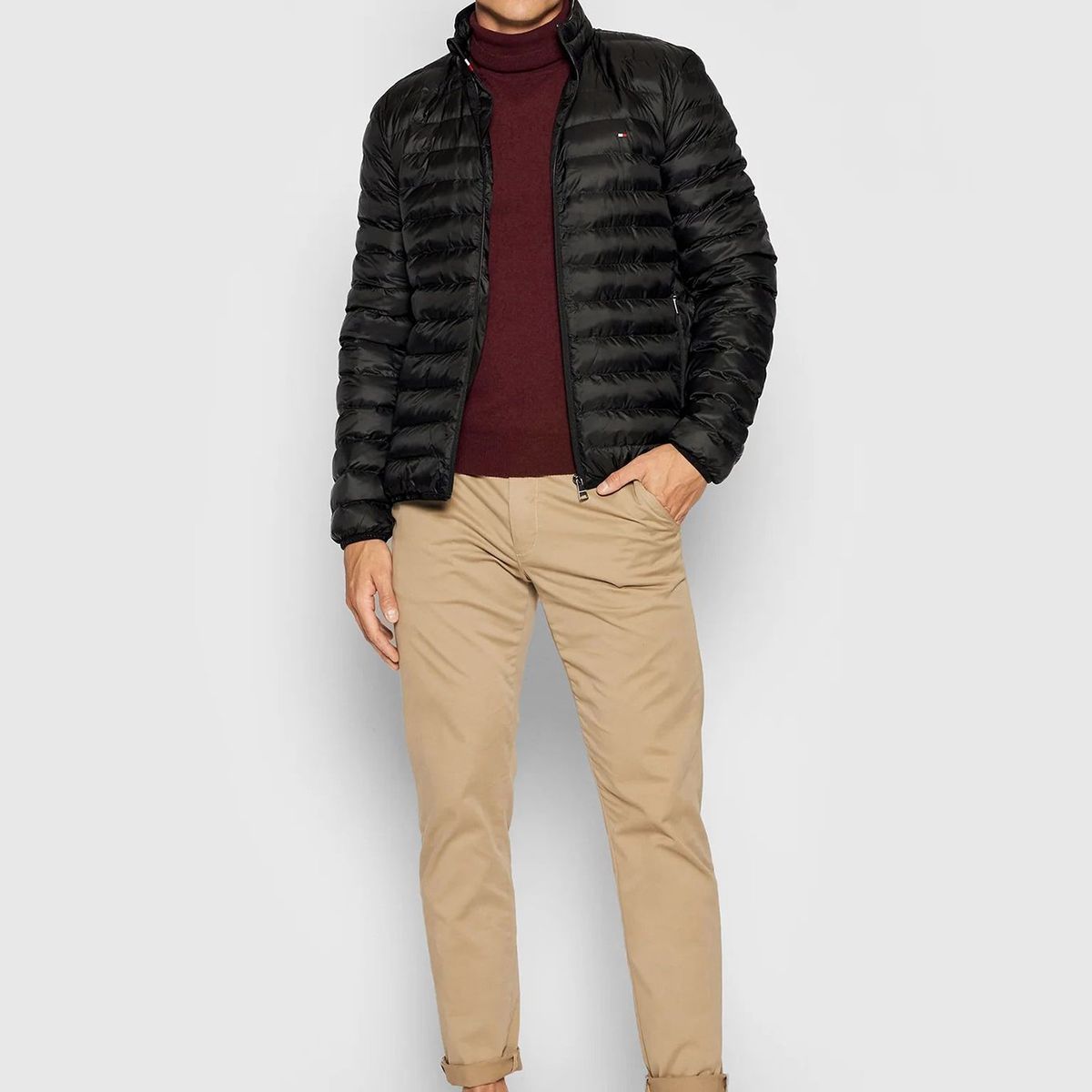 TOMMY HILFIGER - Parka Packable Light Warm Negro Tommy Hilfiger