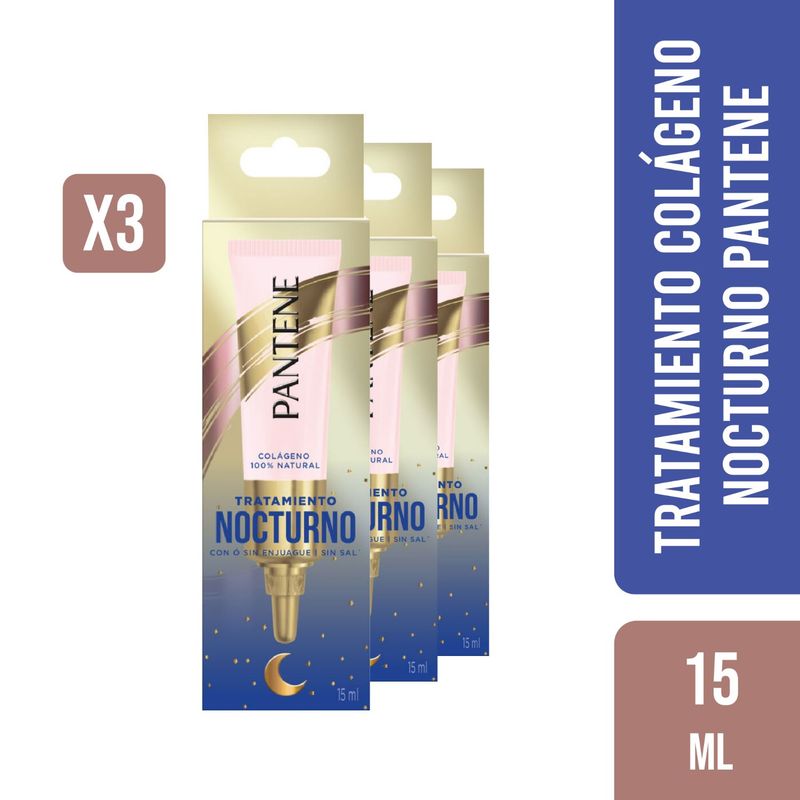 PANTENE - Pack 3 Tratamiento Colageno Nocturno Pantene 15ml